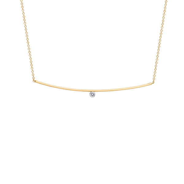 Gold Wire with Diamond Pendant