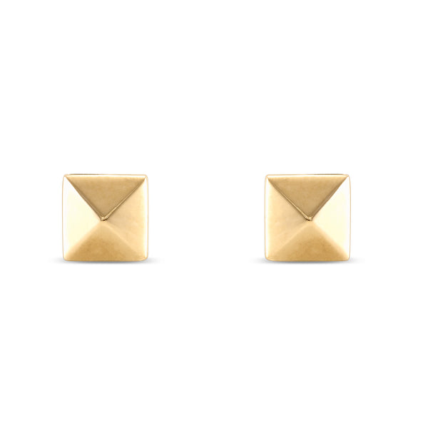 Large Gold Pyramid Earrings 14ky