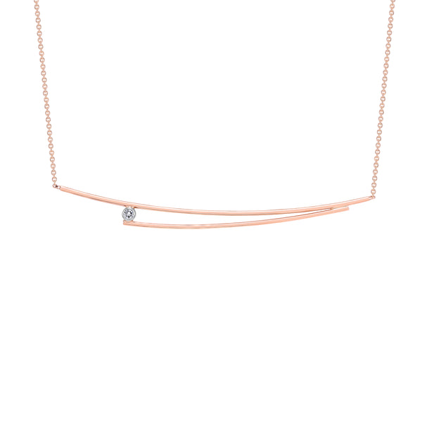 14ky Wire Diamond Pendant