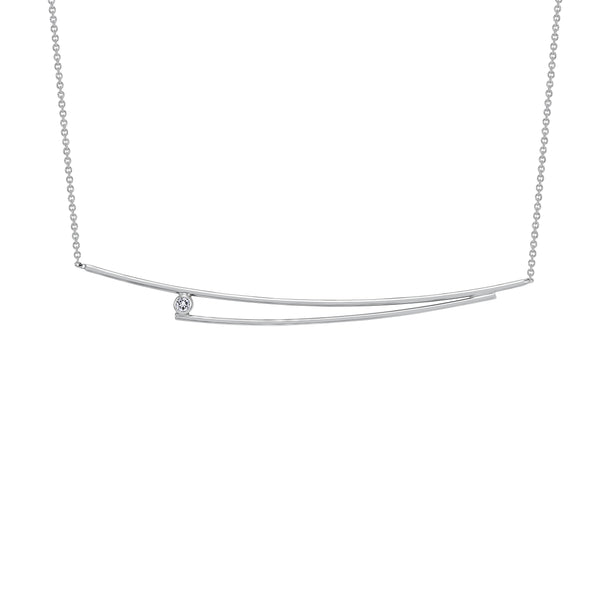 14ky Wire Diamond Pendant