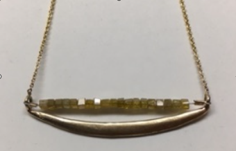14K Gold Chain with Roungh Diamonds