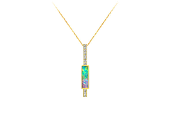 Opal and diamond Pendant