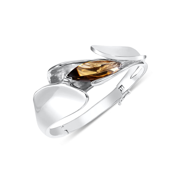 Sterling Silver Bracelet with Quartz