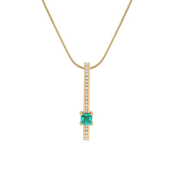 Emerald Diamond Pendant