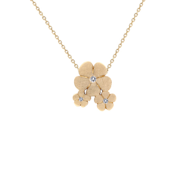 Flower Cluster Diamond Pendant